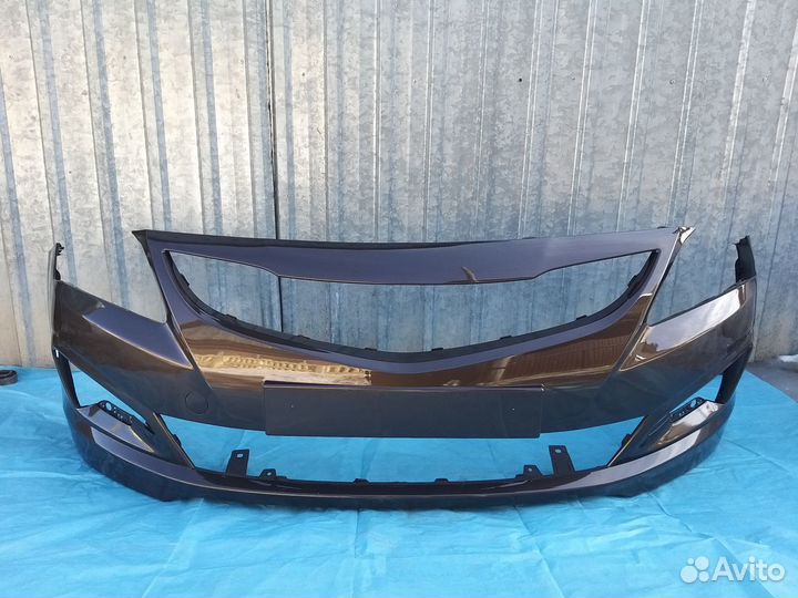 Бампер в цвет передний hyundai solaris 215-2017