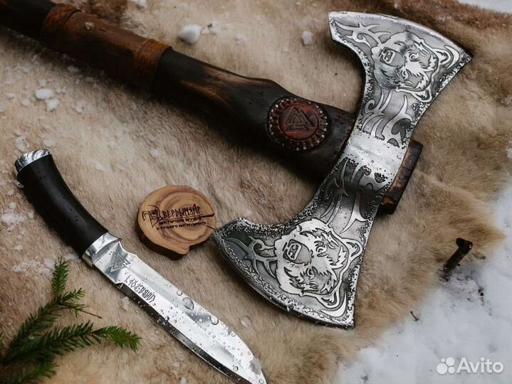 Топор кованый двусторонний Хозяин леса