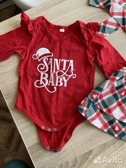 Новогоднее платье боди для девочки 68 74