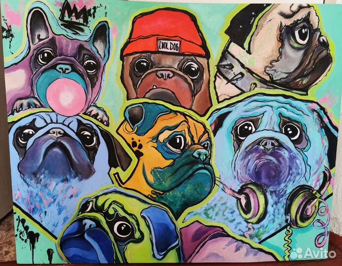 Картина в стиле поп - арт. Масло. Холст