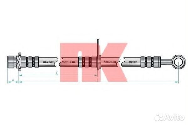 Тормозной шланг 852673 NK