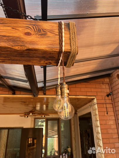 Деревянные декоротивные люстры