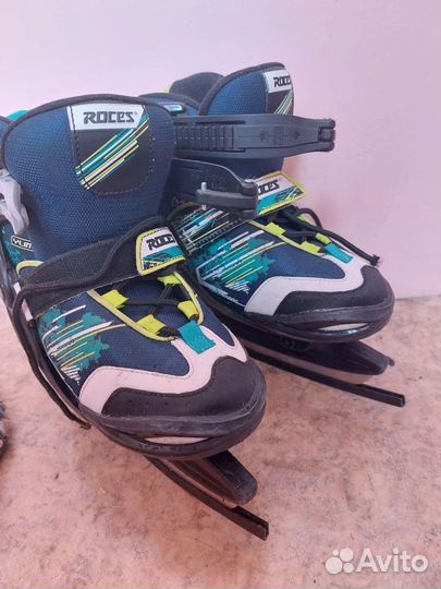Коньки детские раздвижные 30 31 32 33 34 35