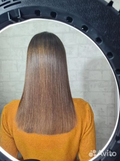 Кератиновое выпрямление волос