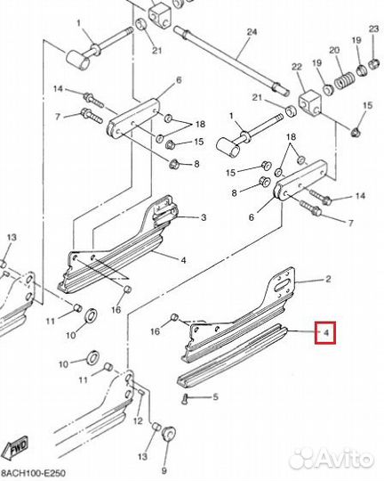 620-56-80 SPI Склиз Черный Для Yamaha 8AC-47421-00