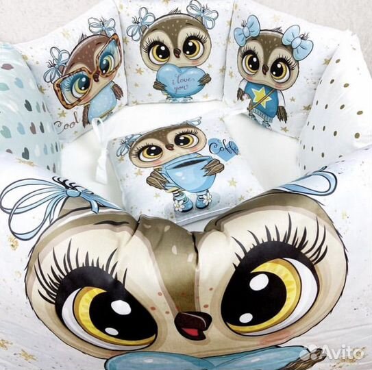 Комплект бортиков в детскую кроватку Новый