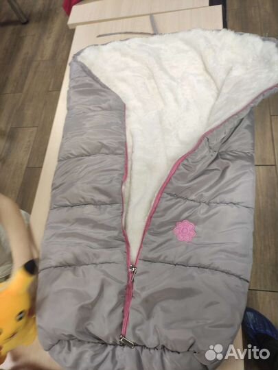 Теплый конверт и муфта на коляску