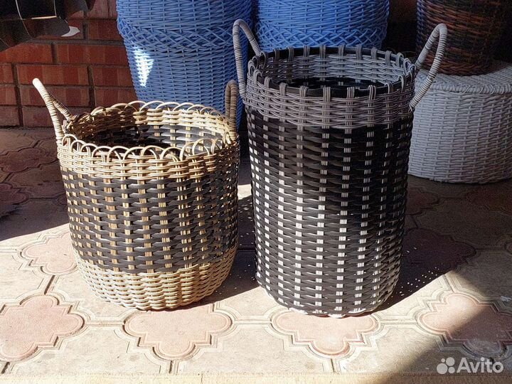 Корзины для белья плетенные