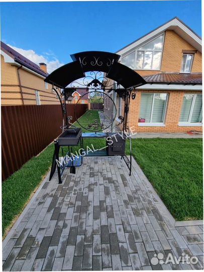 Мангал с крышей