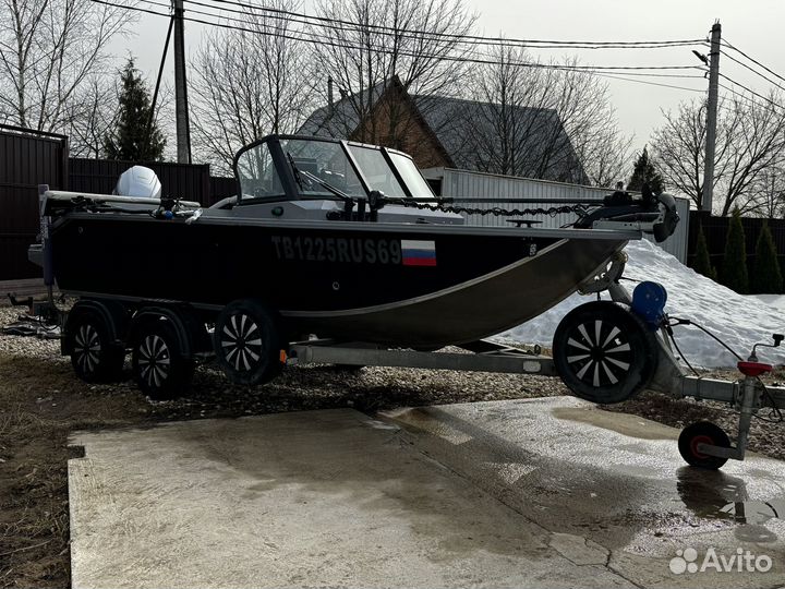 Волжанка 50 фиш + хонда 80 + прицеп