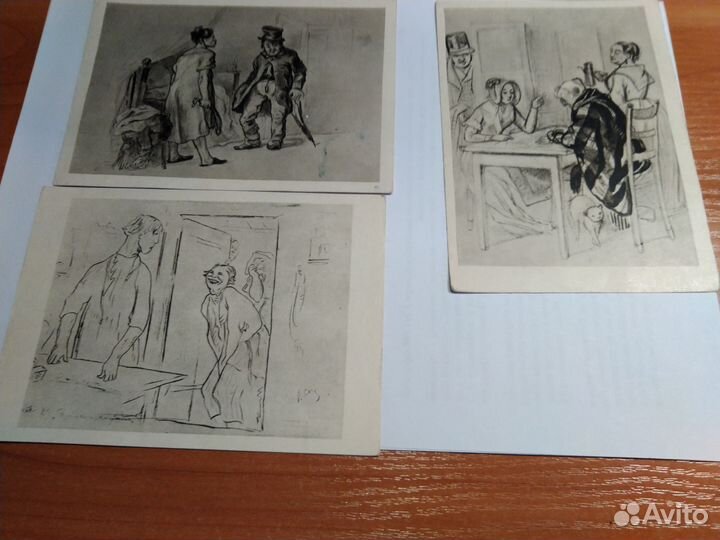 Набор открыток юмористические рисунки,издание 1961