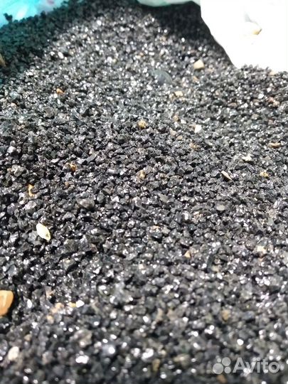 Аквариумный грунт (Черный кварц), 0,5 -3 мм, 3,4кг