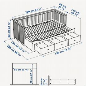 Кровать кушетка хэменс IKEA