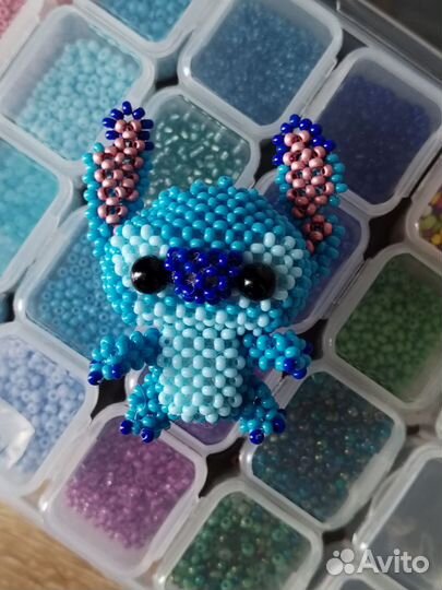 Амигуруми из бисера стич