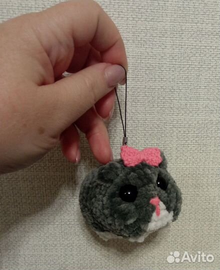 Хомяк, лимон, змея - брелок вязаный