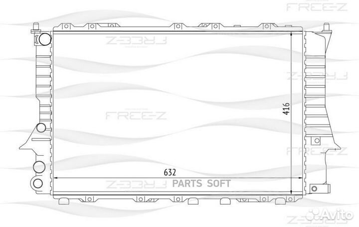 Радиатор охлаждения audi 100/A6 90- 4A0121251