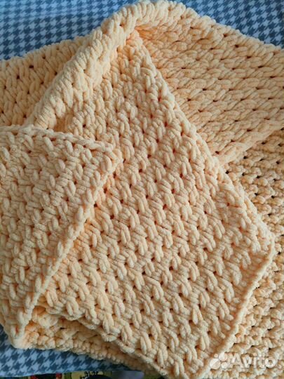 Плед плюшевый ручной работы 100х160