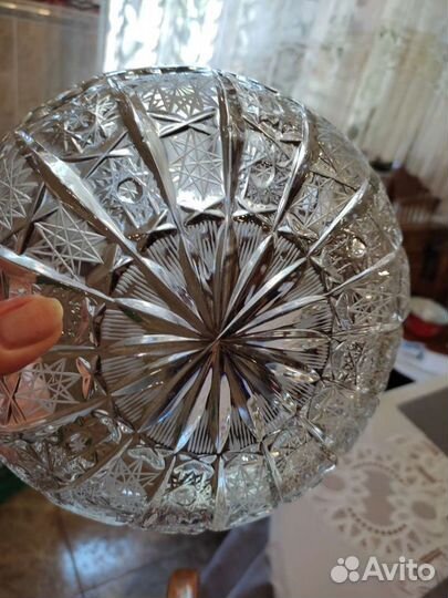 Ваза хрустальная для интерьера Чехословакич