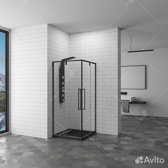 Душ. уголок RGW 100x100 Черный 06323300-14