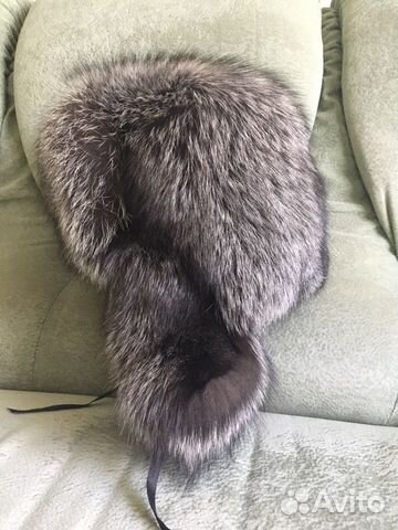 Шапка ушанка из чернобурки