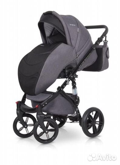 Коляска 2в1 Riko Bruno Natural (черный)