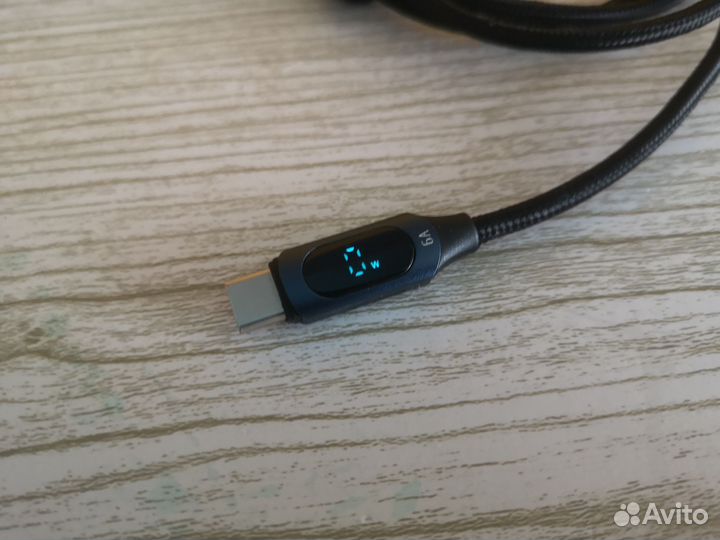 Кабель Usb type-c с экраном 100w