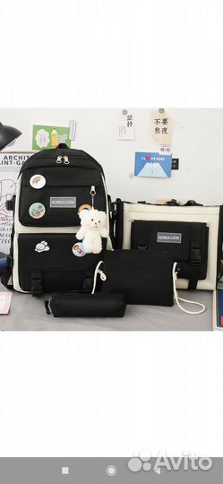 Рюкзак школьный Korea Look 4 в 1