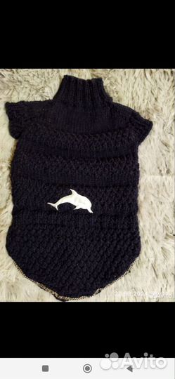 Вязанные вещи для собак р. М