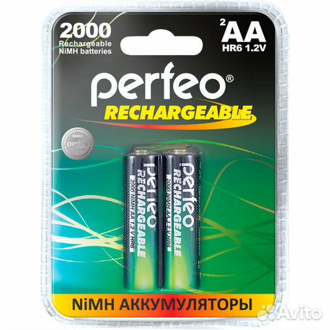 Аккумулятор Perfeo R6 (AA) 2000 мАч 2шт