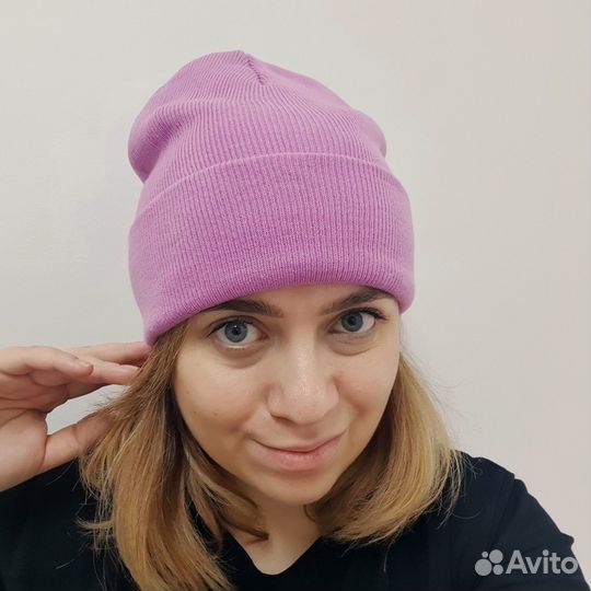 Шапка бини однотонная