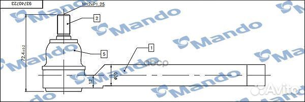 Наконечник рулевой тяги daewoo/chevrolet aveo 0