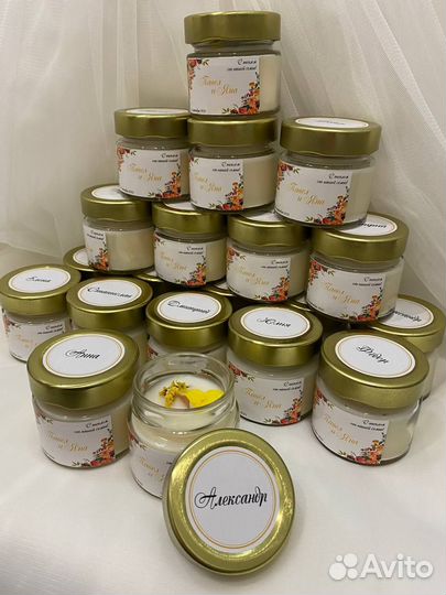 Свечи для гостей на свадьбу