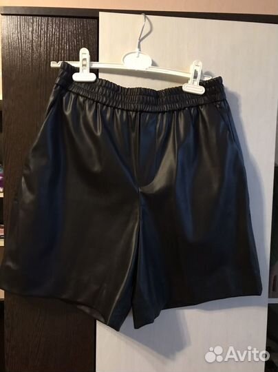Шорты Zara эко-кожа