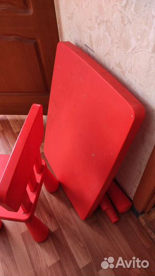 Детский стол IKEA маммут и стул
