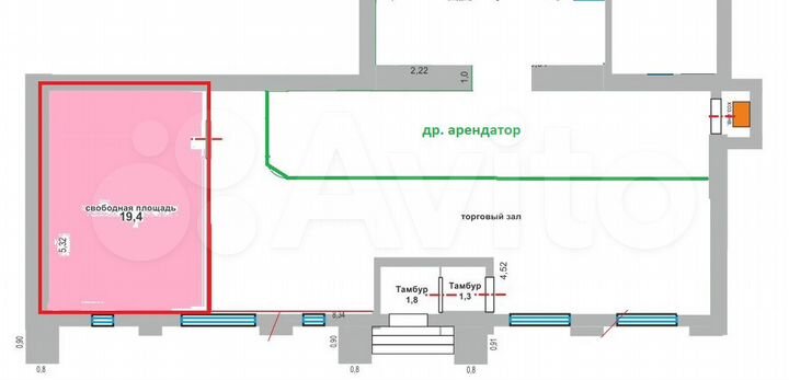 Торговая площадь, 19.4 м²
