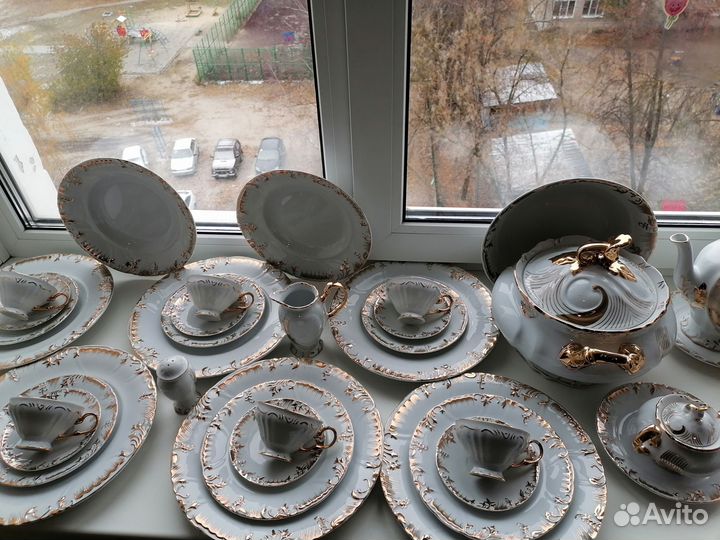 Столовый и кофейный сервиз чехия новый