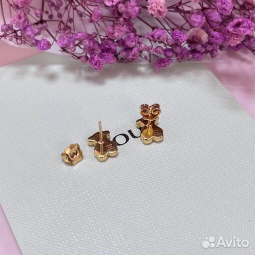 Серьги Tous sweet dolls позолота 11мм