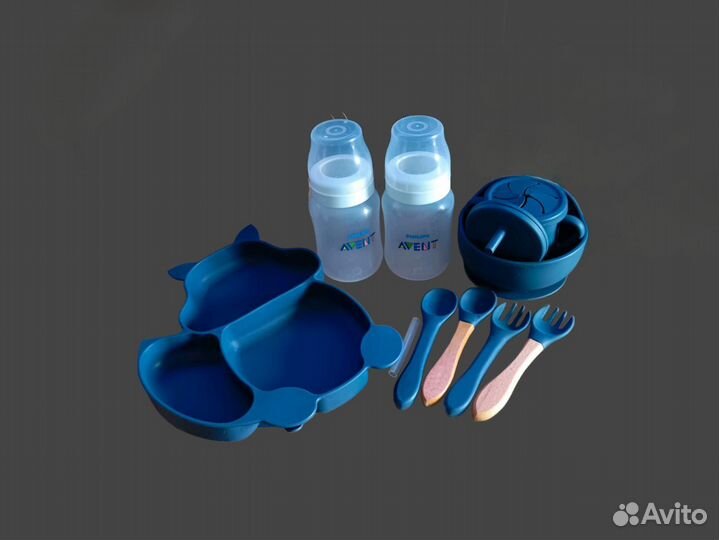 Набор детской силиконовой посуды