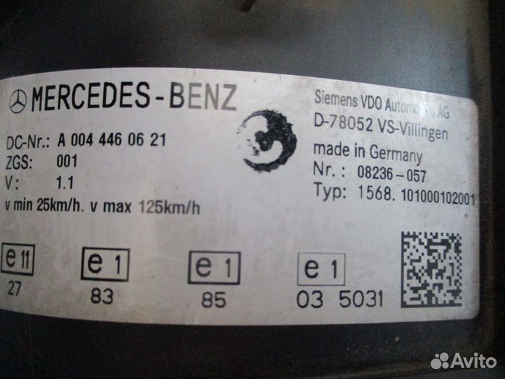 Панель приборов Mercedes-Benz A0044460621