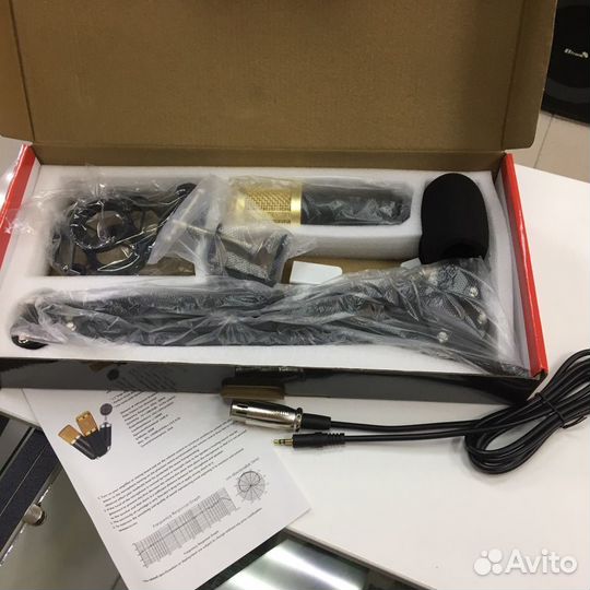 Конденсаторный микрофон настольный, подставка