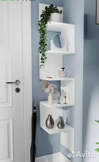 Полка настенная стеллаж для цветов и книг