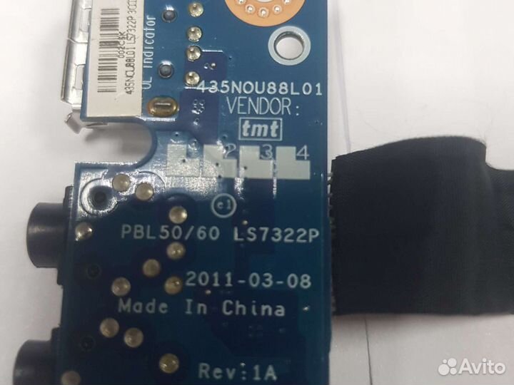 Доп плата Usb+audio ноутбука asus x53u