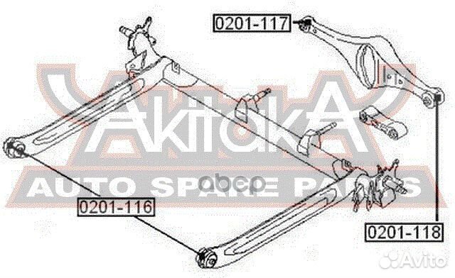 Сайлентблок задней балки передний 0201-116 asva