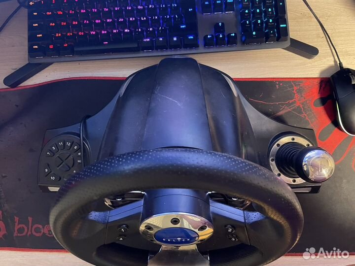 Игровой руль oklick w-3 sportline