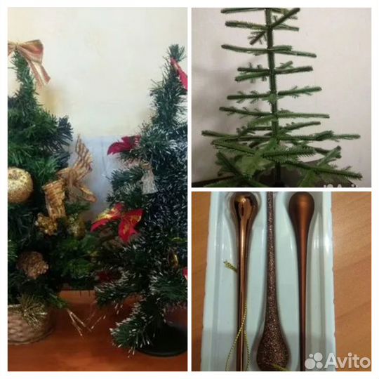 Настольные ёлки,h40см/50см + Ёлочные