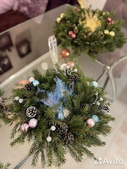 Новогодние композиции из живой хвои