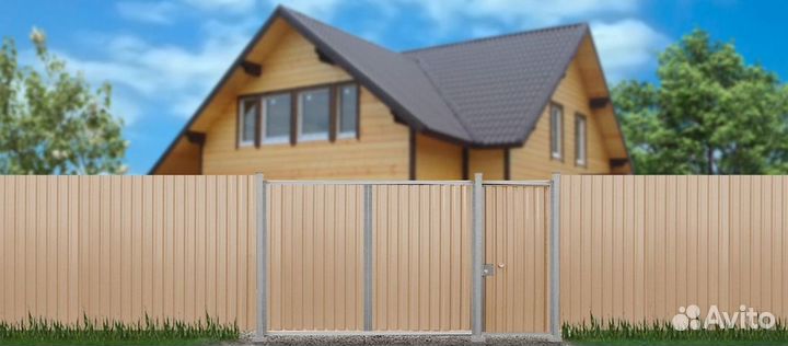 Забор из профнастила для дома качественно