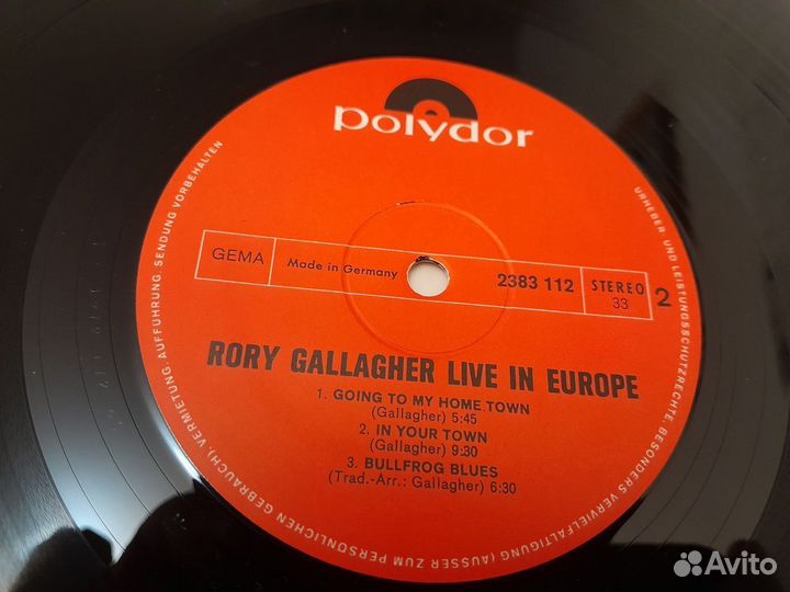 Rory Gallagher/Live In Europe/1972