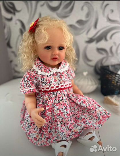Кукла реборн силиконовая, блондинка
