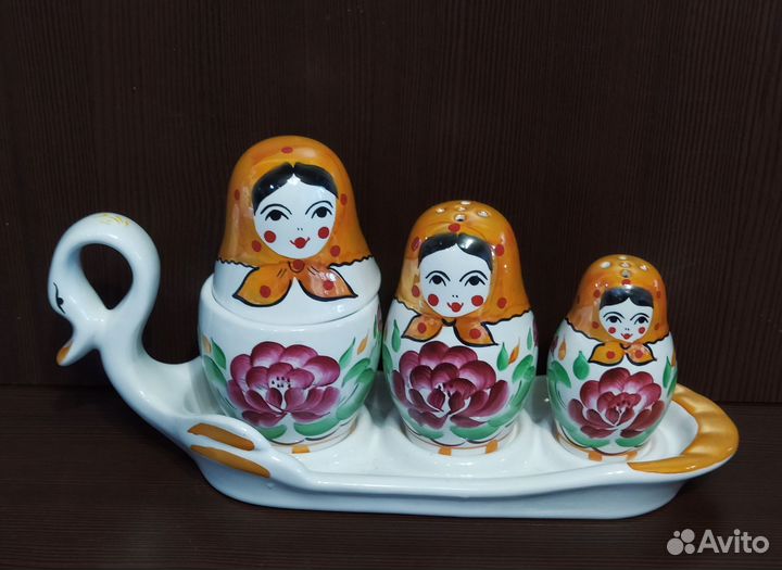 Набор для специй фарфор Бронь